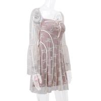 Elegante Vestido Mini de Manga Larga para Mujer Estampado de Otoño-Invierno - details 6