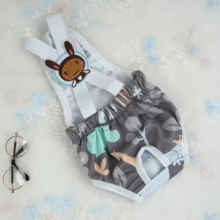 Pantalones Fisiológicos Unisex para Mascotas Ropa Interior para Niñas, Pañales para Perros, Calzoncillos con Correa, Bragas Sanitarias Femeninas, Pantalones Cortos para Perros - 1