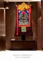 Herbalista Thangka sala de estar entrada Nepal bordado pintado a mano estilo Xizang secta tántrica retrato cuadro de pared - details 8