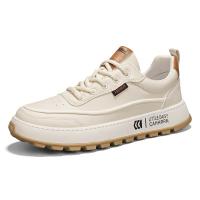 Plataforma de aumento de altura con cordones casual moda deportiva cuero superior transpirable versátil tendencia zapatos para hombres - details 0