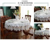 Rectángulo bordado de terciopelo de oro blanco, lujosa funda para mesa de comedor, mantel, corte, ENCE, TV, tocador, juego Antip - details 8