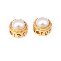 5 uds. De cuentas redondas de latón de Color dorado mate, estilo Vintage, pulseras de cuentas nepalesas, cuentas espaciadoras, suministros para fabricación de joyas, accesorios Diy - details 0