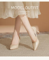 No cansado pies desnudo tacones altos de las mujeres 2025 primavera y verano nuevos zapatos de trabajo profesional temperamento francés hermosos zapatos de tacón de aguja. - details 3