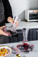 Botella irregular, dispensador de botella de 1450 ml, aireador de vino de vidrio, tarro de espejo, decoración de bar, cristalería artística, regalos - details 3