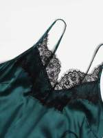 Conjunto De Pijama De Seda Para Mujer 5 Piezas Lencería Sexy De Encaje Camisola Y Pantalones Ropa Interior Para Dormir En Casa - details 9