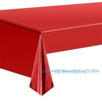 Suministros desechables para fiesta de cumpleaños y acampada, mantel de película de aluminio, arreglo de mesa, Material Pet - details 3