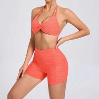 Traje de entrenamiento de gimnasia reforzado deportivo para mujer, ropa deportiva para mujer, traje de yoga rosa, verde y rojo 2024 - details 43