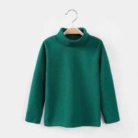 Otoño niños y niñas suéter de cuello alto suave de Color sólido niños prendas de punto de invierno camisa básica de manga larga suéter para niños niños - details 16