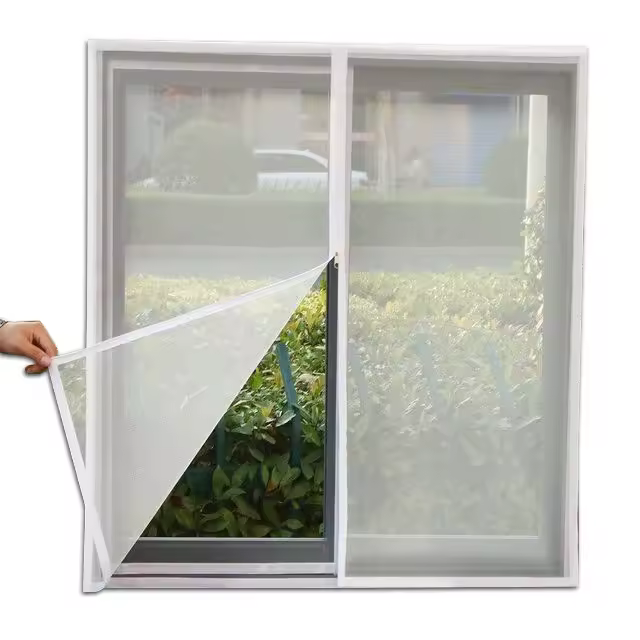 Malla de Ventana con creamallera autoadhesiva, mosquiteras para Ventanas, antimosquitos, de Puerta Cortina, color Blanco, varios tamanos - 1