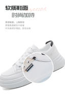 Aumento de altura zapatos pequeños blancos mujeres moda estudiante primavera 2023 nueva plataforma muffin zapatos mujeres calle - details 7
