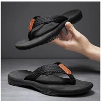 Chanclas de marca de alta calidad a la moda para hombre, chanclas de playa de verano, zapatillas de playa gruesas transpirables informales para hombre al aire libre - details 1
