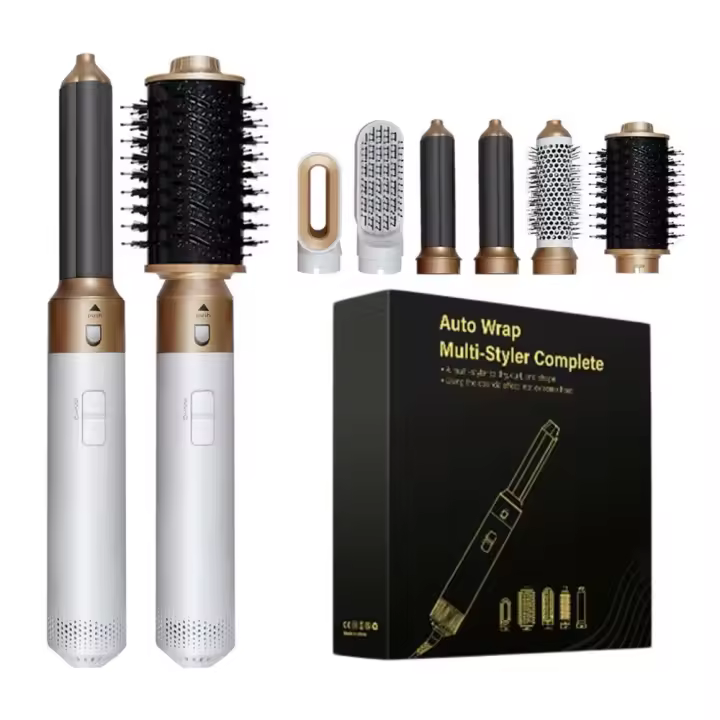 Cepillo secador de pelo 6 en 1, estilizador profesional con plancha rizadora, 1000W - 1
