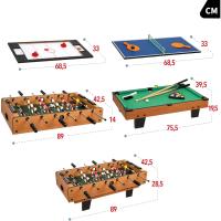 Mesa de Juegos Conversible de Madera Futbolín y Billar en Uno 12 Juegos para Niños y Adultos - details 23