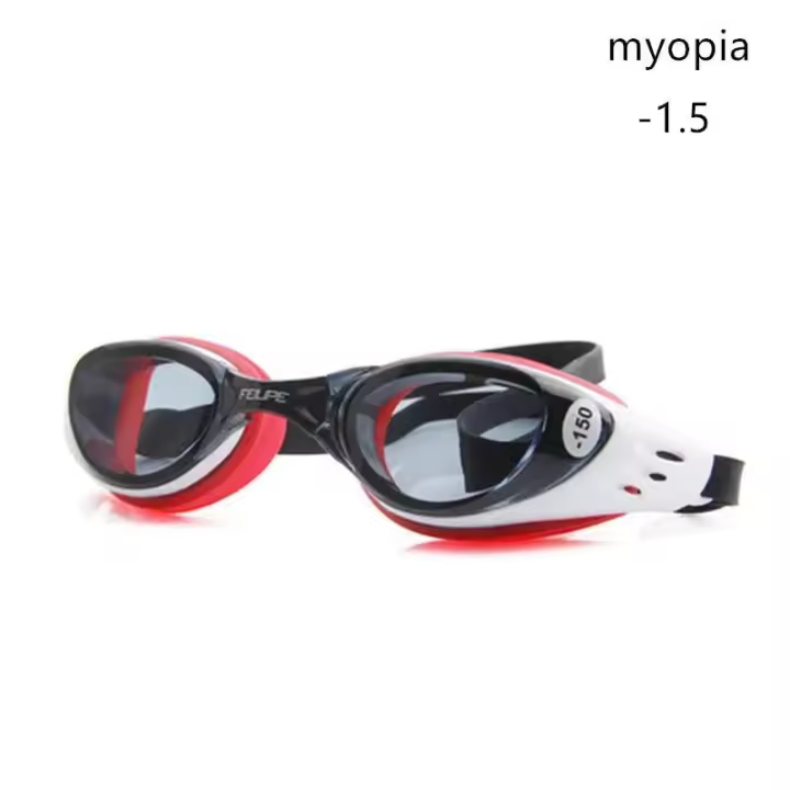 Gafas de natación graduadas de verano para mujer, gafas de buceo con dioptrías de silicona antivaho HD para miopía de hombres - 1