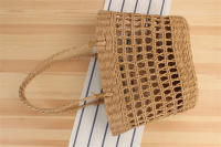 Bolso hecho a mano para mujer, bolsa de un hombro con tejido de hierba, estilo bosque, ocio, playa, novedad de Instagram - details 14