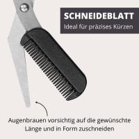 Tijeras para cejas con peine para recortar las cejas y las pestañas para mujeres y hombres - details 1