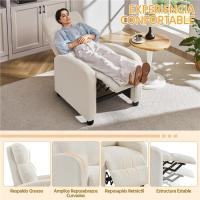 Sillón de Masaje Silla Relax Butaca Sofá Ajustable de Relajación con Función Reclinable para Sala de Estar y Dormitotio Gris - details 52