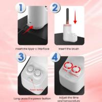 Secador de brochas de maquillaje, máquina de secado rápido automático multifunción, con temperatura y tiempo ajustable, tipo C, color blanco - details 7