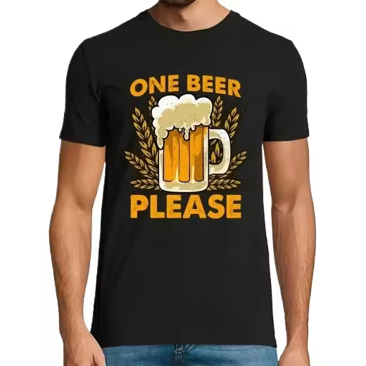 Cerveza Por Favor Humor Cervezas Beer Frase En Inglés Alcohol Camisetas CERVEZA,Pack Regalo Camiseta Personalizada - 1