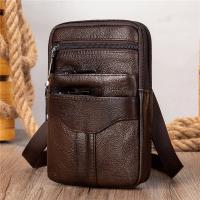 Bolso de Hombro de Cuero Genuino para Hombres Bolso Mensajero de Alta Calidad - details 1