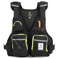 Chaleco de Flotación Profesional para Hombres Traje de Pesca Marino Ajustable con Múltiples Bolsillos Impermeable y Portátil - details 7