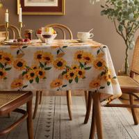 Primavera Suower mantel verano naranja ral lavable cocina mesa de comedor cubierta para pícnic al aire libre decoración del banquete de boda - details 1