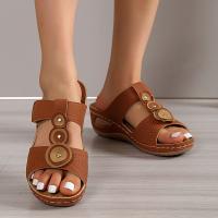 Zapatillas de tacón de cuña para mujer, zapatos de verano. - details 7