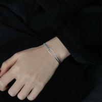 Pulsera De Beads Geométricas De Plata Esterlina 925 Para Mujeres Estilo Simple Y Temperamento Joyería De Mano Para Fiestas - details 21