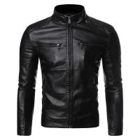 Chaqueta de Cuero con Estilo Coreano de Moda Ligera, Ajuste Casual, Manga de Béisbol Delgada - details 0