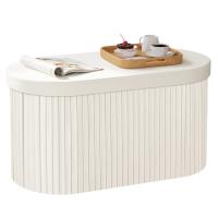 Taburete de almacenamiento plegable de MDF otomano de terciopelo con tapa acolchada extraíble, caja de almacenamiento creativa - details 7