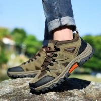 Zapatos de senderismo para hombre, zapatillas antideslizantes para caminar, zapatos de escalada de cuero de ante, zapatos para caminar en el campo, zapatos de rastreo al aire libre - details 0