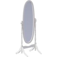 Longitud Total de pie Espejo de tocador Ajustable Dormitorio Muebles de Madera, Color Blanco - details 5