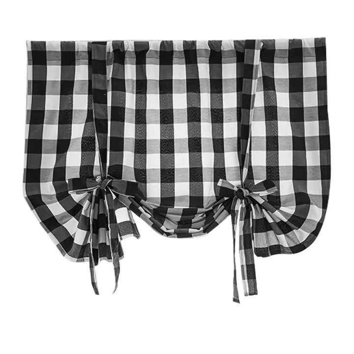 Cortinas y cortinas, persiana romana de celosía de algodón ramio, cortina de cocina, cortina pequeña - 1