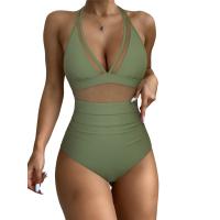 New Sexy Deep V One Piece Swimsuit Women Mesh Backess Swimwear Female Monokini Bathers Bathing Suits Summer Beach Wear - details 20