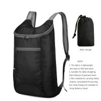 Bolsa Plegable para Viajes al Aire Libre, Paquete de Color Beige Claro Almacenable, Mochila Pequeña Portátil y Multifuncional Ultraligera - details 15