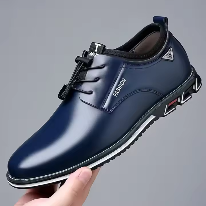 Zapatos Casuales para Hombre Mocasines de Moda sin Cordones, Zapatos de Trabajo de Cuero con Plataforma, Talla Grande 50 - 1