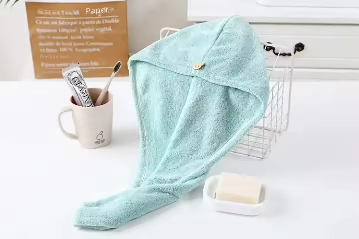 Secador de Cabello de Microfibra Mágica Secado Rápido Absorción de Agua Gorro de Baño para Mujeres - 1