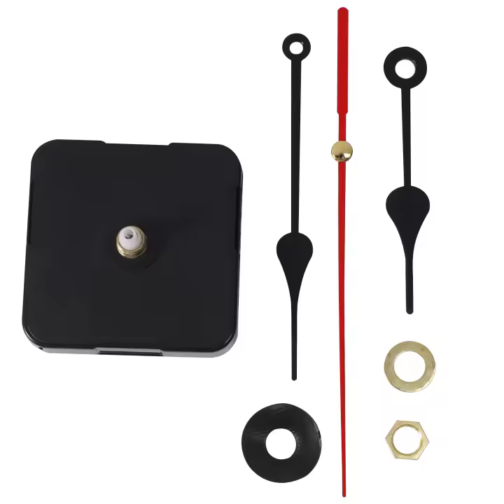 Mecanismo de movimiento de reloj, hora negra, minuto, segundero rojo, juego de herramientas de bricolaje - 1
