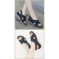 Sandalias dulces de verano para mujer, zapatos de suela gruesa de gran tamaño, informales, transpirables, cómodos, a la moda, sandalias de playa - details 14