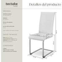 Juego de Sillas de Terciopelo Sillas de Comedor Ergonómicas Versátiles - details 2