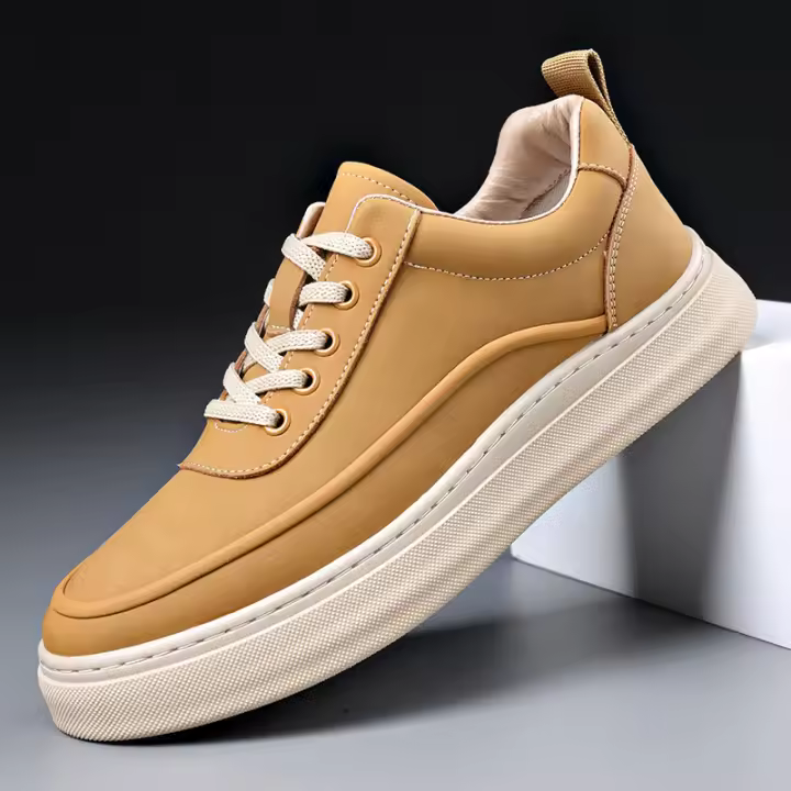 Primavera nuevos zapatos casuales de tablero para hombres transpirables cómodos zapatos versátiles de moda para hombres versión coreana amarilla de zapatos de moda de lujo ligero - 1