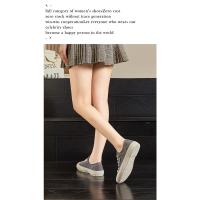 Zapatos de lona con almohadilla de piel de cerdo, zapatos individuales casuales de fondo plano para mujer, zapatos pequeños blancos versátiles - details 14