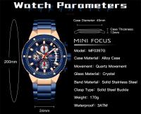 Reloj de cuarzo elegante de negocios de lujo para hombre, reloj de pulsera con banda de acero luminosa resistente al agua, gran regalo para novio/esposo - details 8