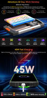 Blackview BV8200 teléfono resistente 6,5 "2.4K 120Hz pantalla, MTK Helio G100 Smartphone Android 14,12GB 256GB 8800Ah NFC teléfono móvil 50MP - details 17