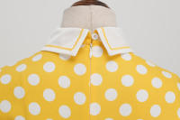 Hepburn, corte elegante, temperamento, puntos ondulados, falda de cola grande, estilo retro - details 12