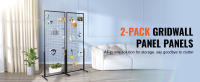 SucceBuy Torre de paneles de pared de rejilla de 2' x 5.6', paquete de 2, base en T de pie, estantes de exhibición de doble cara, perfecto para exposiciones de arte y tiendas minoristas, incluye clips y ganchos adicionales - details 0