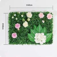 40x60cm planta artificial césped alfombra falsa fondo colgante de pared hojas de eucalipto estera de hierba vegetación decoración del jardín del hogar - details 5