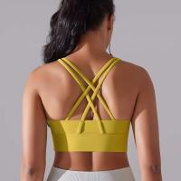 Hamidou-Sujetador de Yoga con espalda cruzada para mujer, ropa interior deportiva absorbente de golpes, correas de hombro cruzadas, Top corto de Fitness, deportes a prueba de golpes - details 41
