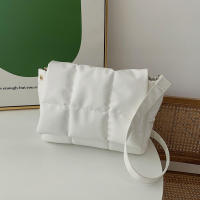 Bolso de hombro de gran capacidad para mujer, bandolera acolchada de diseño de lujo, a la moda, a cuadros, para axila - details 23