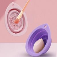 Limpiador de brochas de silicona, cuenco de limpieza de polvo plegable, cepillos de sombra de ojos, est - details 5